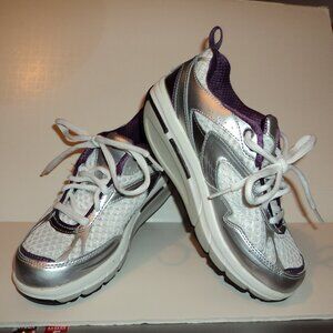 Dr Scholl's Women's Size 6M Athletic Rocker Sneakers Shoes Lace Up Purple White